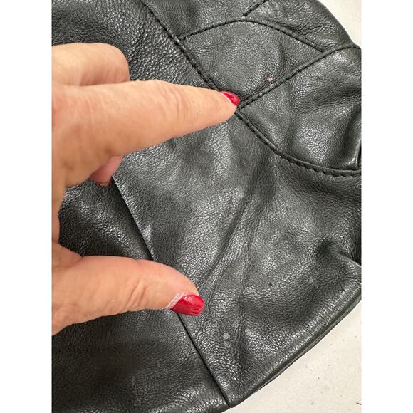 Lucky Brand womens leather boho handbag black boho should bag - Picture 4 of 9